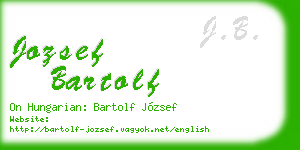 jozsef bartolf business card